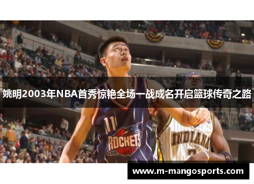 姚明2003年NBA首秀惊艳全场一战成名开启篮球传奇之路