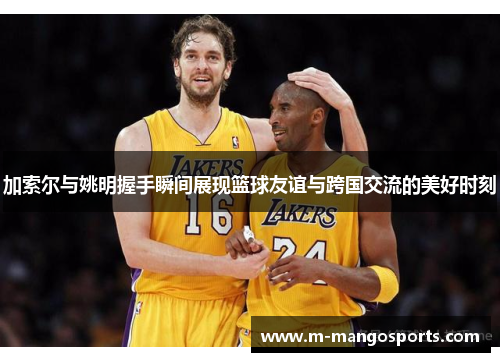 加索尔与姚明握手瞬间展现篮球友谊与跨国交流的美好时刻